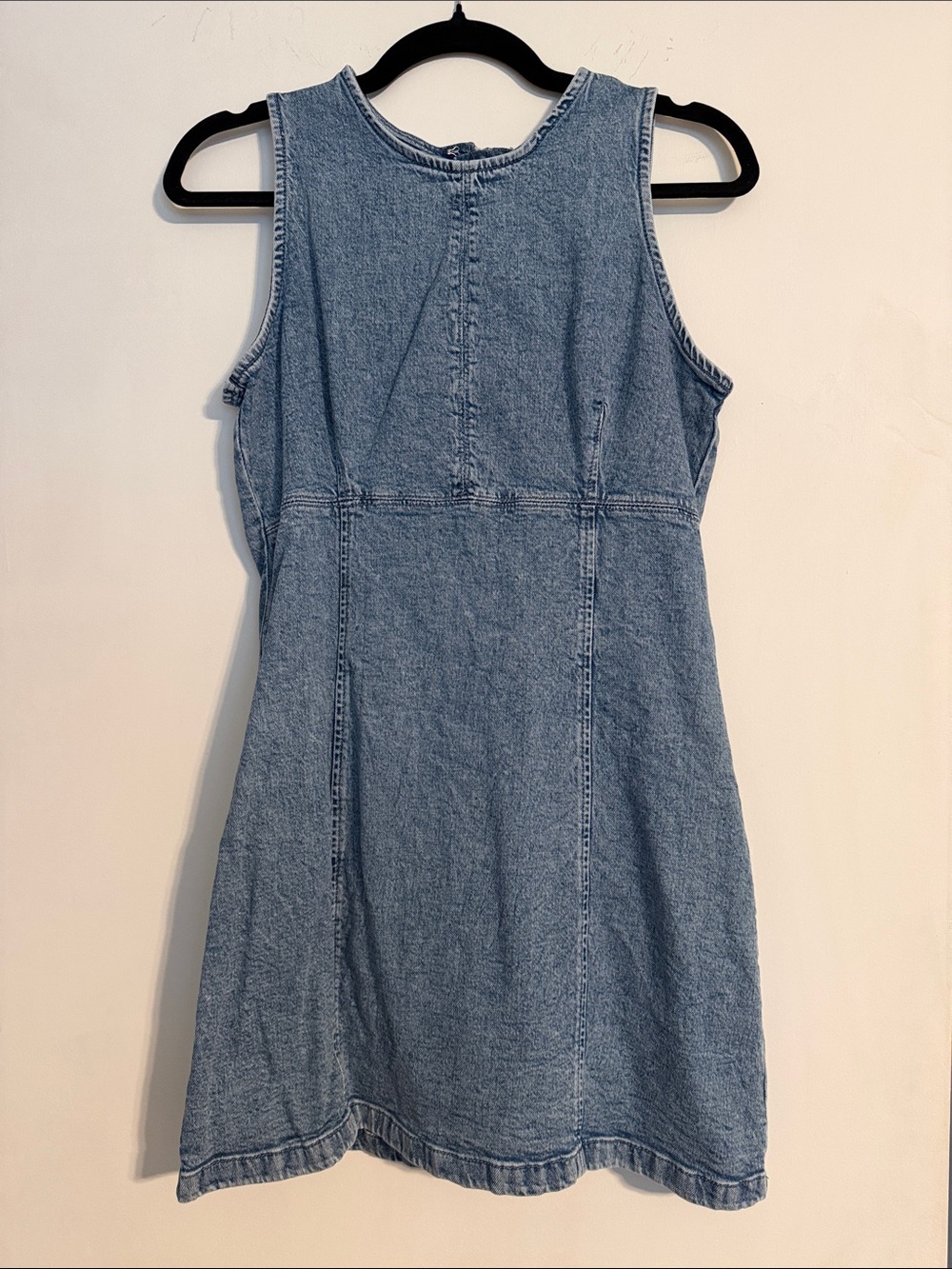 GAP, Sleeveless Denim Shift Dress, Zipper Back detail, Small Petite